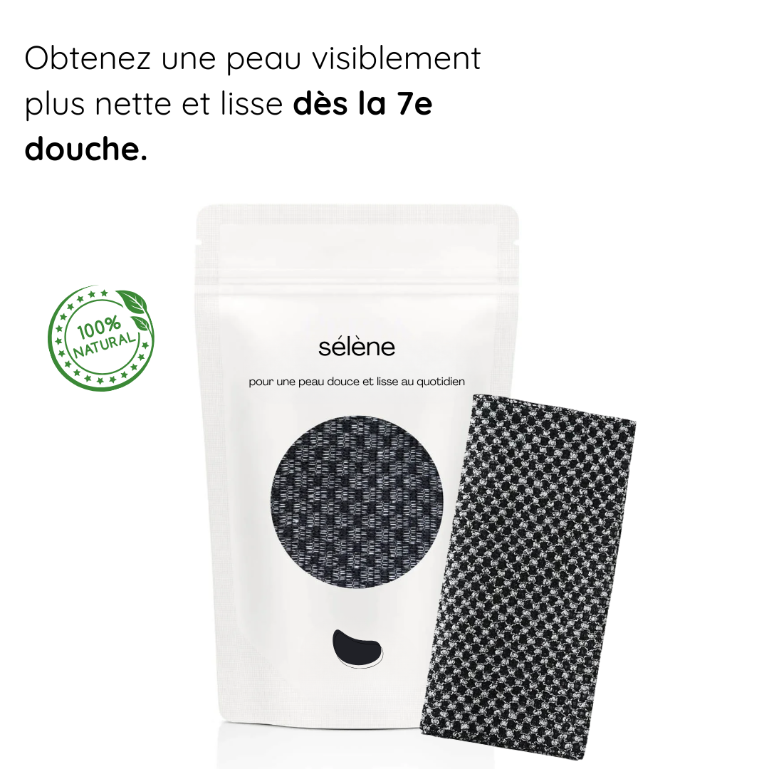 SERVIETTE DE DOUCHE EXFOLIANTE SÉLÈNE